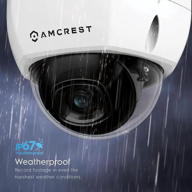 Alt view image 6 of 7 - Amcrest UltraHD 4K (8MP) Outdoor Security POE IP Camera, 98ft NightVision, 2.8mm Lens, IP67 Weatherproof, IK10 Vandal Resistant Dome, MicroSD Recording, White (REP-IP8M-2493EW) (Refurbished)