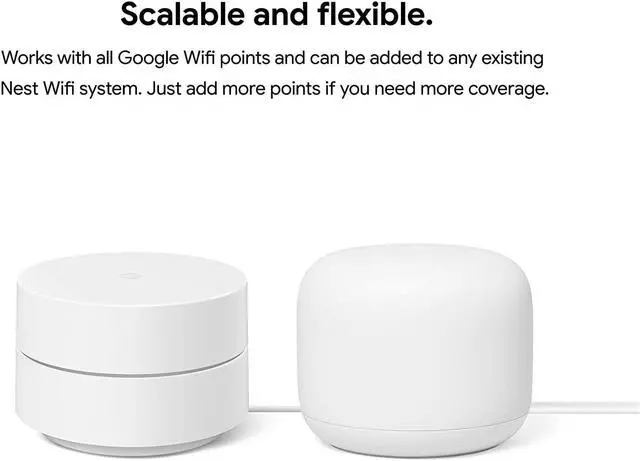 Alt view image 7 of 7 - Google Wifi - AC1200 - Mesh WiFi System - Wifi Router - 4500 Sq Ft Coverage - 3 pack