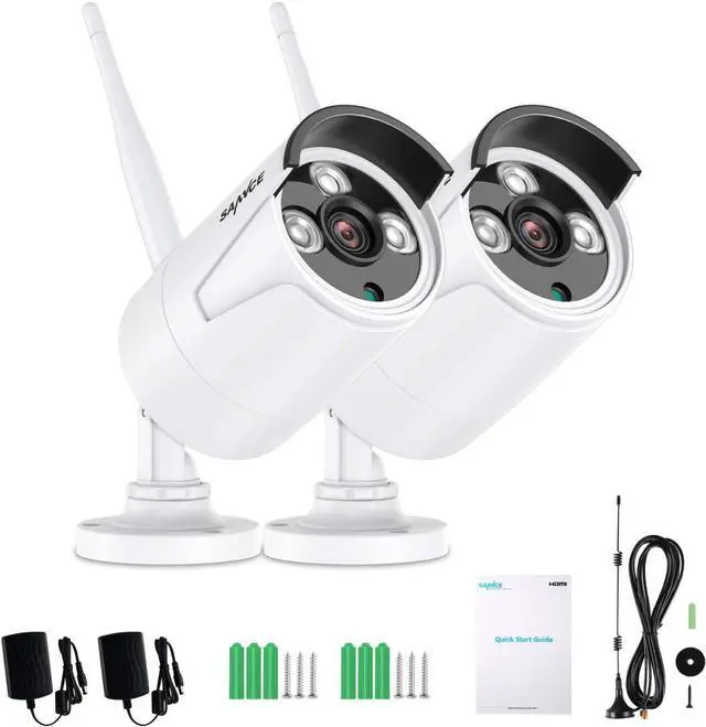 Alt view image 7 of 7 - SANNCE 3.0MP Wireless CCTV Camera, Outdoor Weatherproof Metal Expandable Camera for N48WHE-V1(5MP NVR)(2pcs)