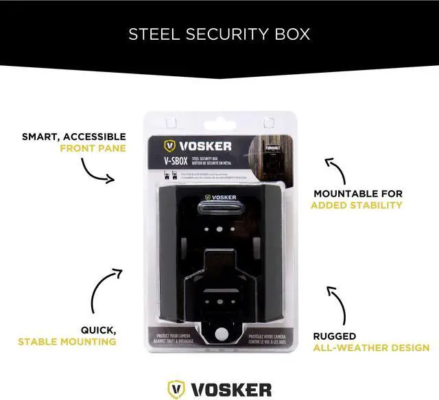 Alt view image 6 of 7 - Vosker V100 and V200 Waterproof Outdoor Camera Security Box - Protective Heavy Duty Steel Case | Weather & Animal Resistant with Easy Accessible Panel (150)