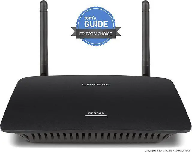 Alt view image 2 of 5 - Linksys RE6500: AC1200, Dual-Band Wi-Fi Extender, Internet Booster, 4 Gigabit Ethernet Ports, Uninterrupted Streaming and Gaming (Black)