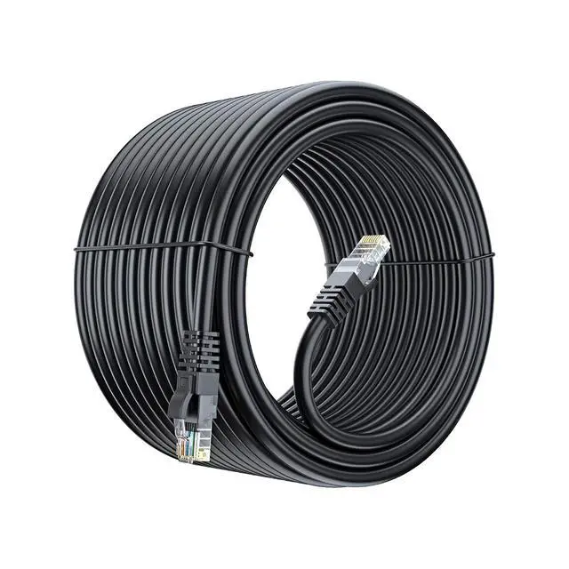 Main image of Maximm Cat 6 Ethernet Cable 150 Ft, 100% Pure Copper, Cat6 Cable LAN Cable, Internet Cable, Patch Cable and Network Cable - UTP (Black) 150 Feet