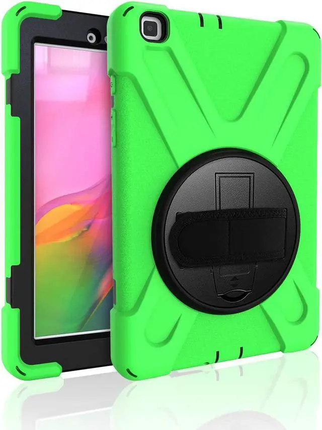 Alt view image 2 of 7 - Galaxy Tab A 8.0 T290 Case, Shockproof Heavy Duty Impact Drop Protection Case Cover for Samsung Galaxy Tab A T290/T295/T297 SM-T290 SM-T295 SM-T297 (Shield Green)