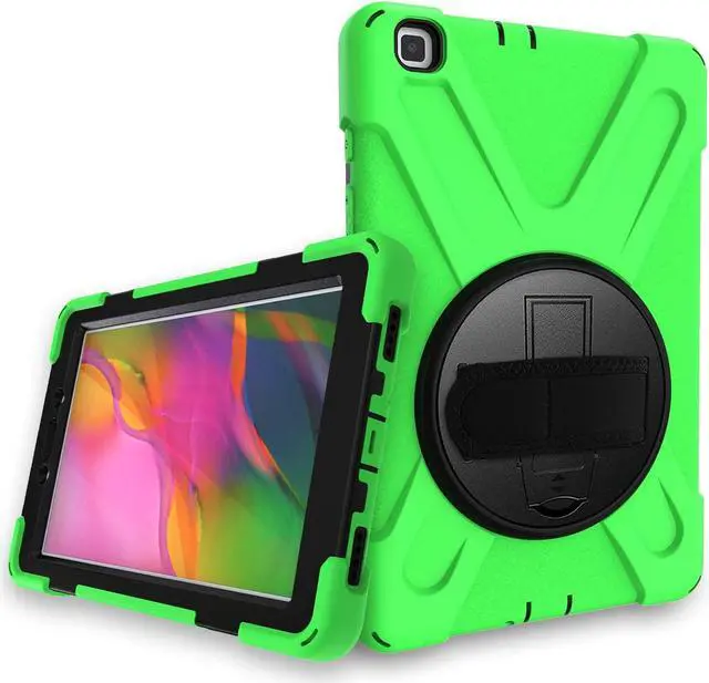 Alt view image 3 of 7 - Galaxy Tab A 8.0 T290 Case, Shockproof Heavy Duty Impact Drop Protection Case Cover for Samsung Galaxy Tab A T290/T295/T297 SM-T290 SM-T295 SM-T297 (Shield Green)
