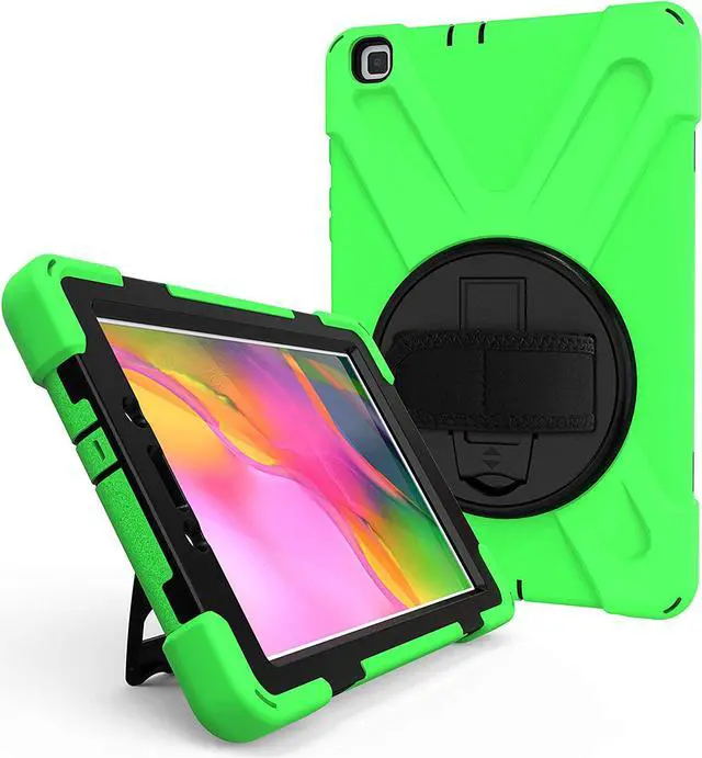 Alt view image 4 of 7 - Galaxy Tab A 8.0 T290 Case, Shockproof Heavy Duty Impact Drop Protection Case Cover for Samsung Galaxy Tab A T290/T295/T297 SM-T290 SM-T295 SM-T297 (Shield Green)