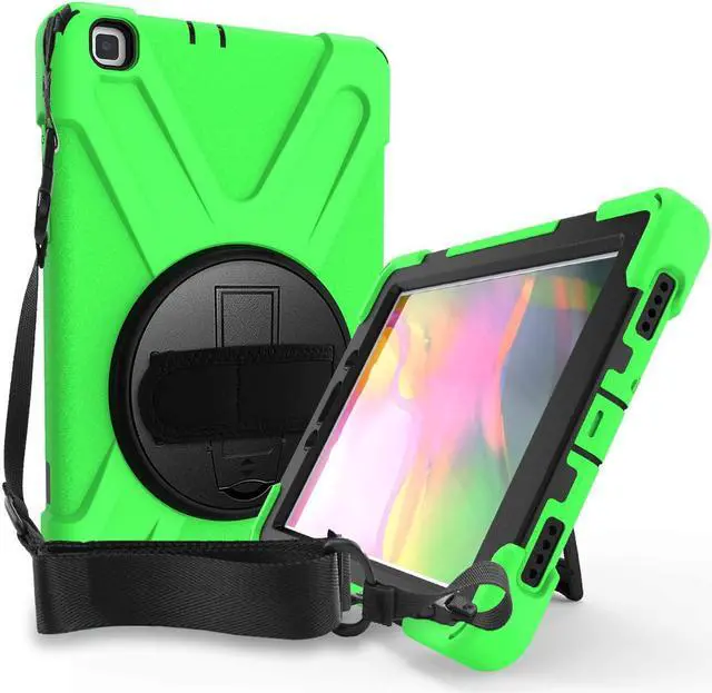 Alt view image 5 of 7 - Galaxy Tab A 8.0 T290 Case, Shockproof Heavy Duty Impact Drop Protection Case Cover for Samsung Galaxy Tab A T290/T295/T297 SM-T290 SM-T295 SM-T297 (Shield Green)