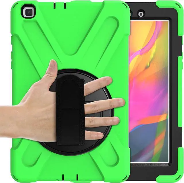 Alt view image 6 of 7 - Galaxy Tab A 8.0 T290 Case, Shockproof Heavy Duty Impact Drop Protection Case Cover for Samsung Galaxy Tab A T290/T295/T297 SM-T290 SM-T295 SM-T297 (Shield Green)