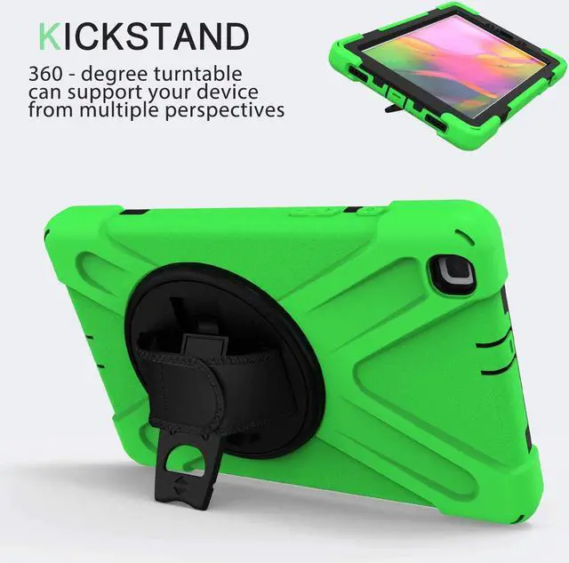 Alt view image 7 of 7 - Galaxy Tab A 8.0 T290 Case, Shockproof Heavy Duty Impact Drop Protection Case Cover for Samsung Galaxy Tab A T290/T295/T297 SM-T290 SM-T295 SM-T297 (Shield Green)