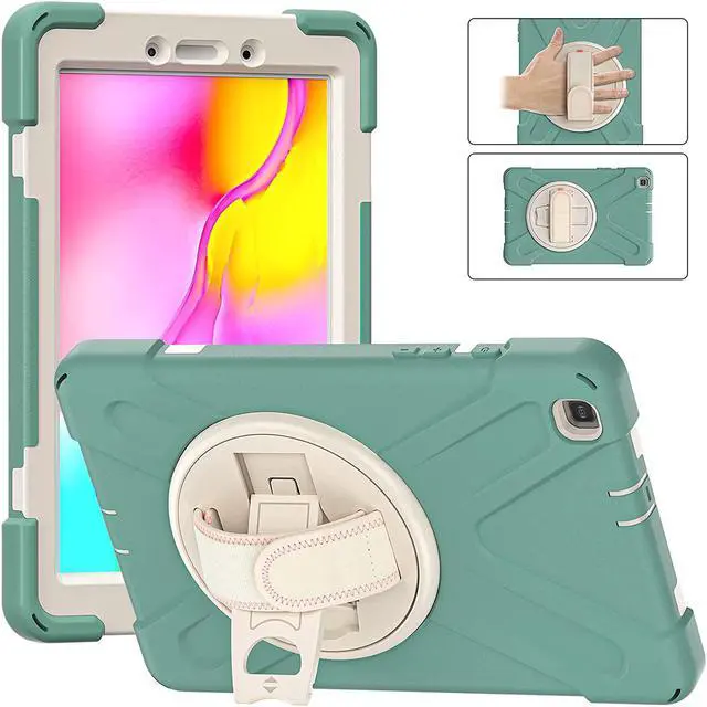 Main image of Galaxy Tab A 8.0 T290 Case, Shockproof Heavy Duty Impact Drop Protection Case Cover for Samsung Galaxy Tab A T290/T295/T297 SM-T290 SM-T295 SM-T297 (Emerald Green)