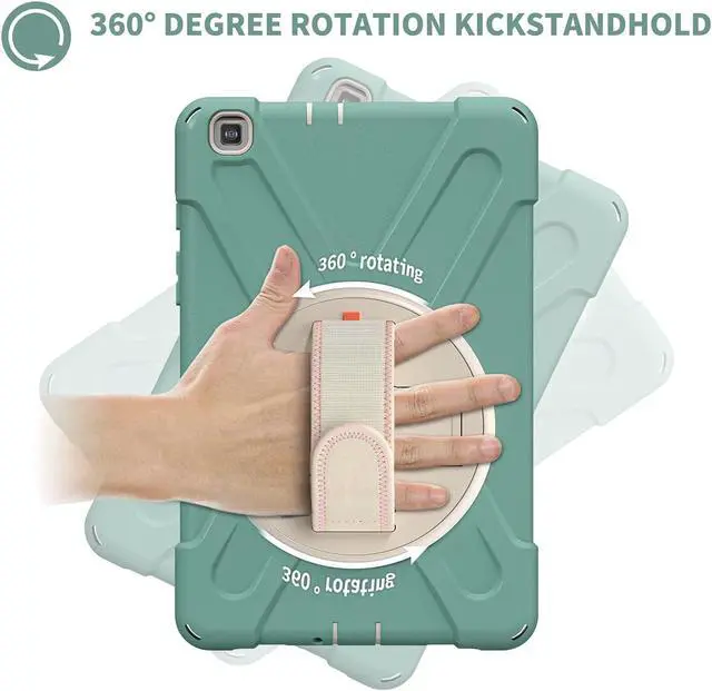 Alt view image 2 of 7 - Galaxy Tab A 8.0 T290 Case, Shockproof Heavy Duty Impact Drop Protection Case Cover for Samsung Galaxy Tab A T290/T295/T297 SM-T290 SM-T295 SM-T297 (Emerald Green)