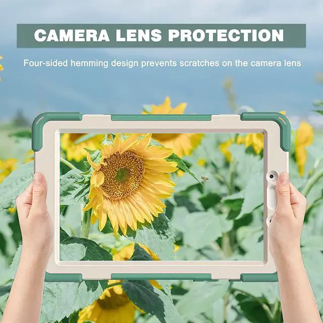 Alt view image 7 of 7 - Galaxy Tab A 8.0 T290 Case, Shockproof Heavy Duty Impact Drop Protection Case Cover for Samsung Galaxy Tab A T290/T295/T297 SM-T290 SM-T295 SM-T297 (Emerald Green)