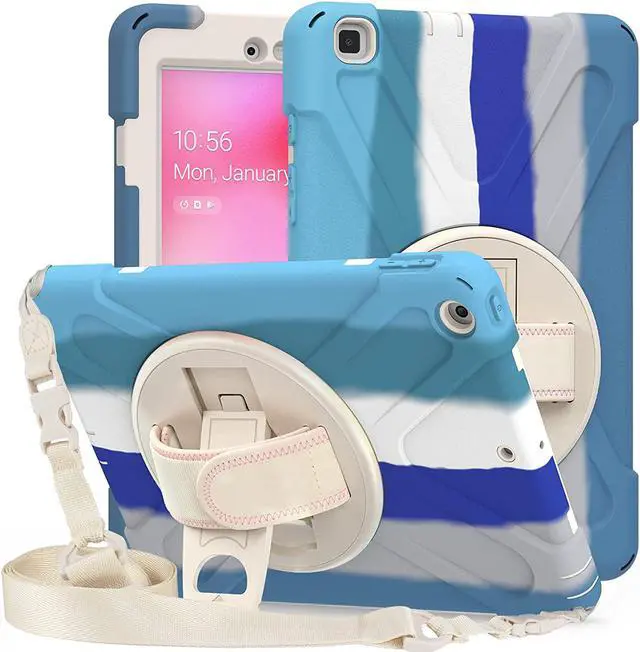 Main image of Galaxy Tab A 8.0 T290 Case, Shockproof Heavy Duty Impact Drop Protection Case Cover for Samsung Galaxy Tab A T290/T295/T297 SM-T290 SM-T295 SM-T297 (Blue Rainbow)