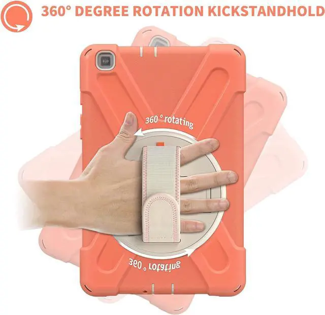 Alt view image 2 of 7 - Galaxy Tab A 8.0 T290 Case, Shockproof Heavy Duty Impact Drop Protection Case Cover for Samsung Galaxy Tab A T290/T295/T297 SM-T290 SM-T295 SM-T297 (Living Coral)