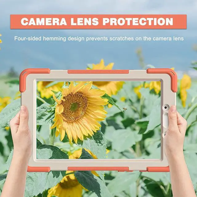 Alt view image 7 of 7 - Galaxy Tab A 8.0 T290 Case, Shockproof Heavy Duty Impact Drop Protection Case Cover for Samsung Galaxy Tab A T290/T295/T297 SM-T290 SM-T295 SM-T297 (Living Coral)