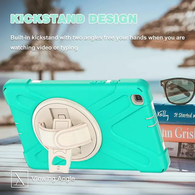 Alt view image 4 of 7 - Galaxy Tab A 8.0 T290 Case, Shockproof Heavy Duty Impact Drop Protection Case Cover for Samsung Galaxy Tab A T290/T295/T297 SM-T290 SM-T295 SM-T297 (Mint Green)