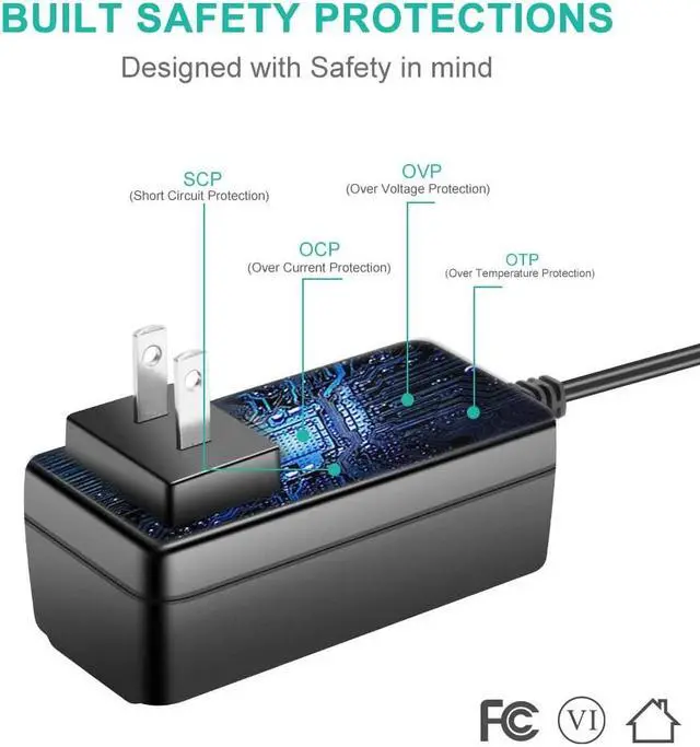 Alt view image 2 of 5 - HKY 12V AC/DC Adapter Compatible with Gateway GWTN141-1 GWTN141-1BK GWTN141-1BL GWTN141-1GR GWTN141-1PR N14DP1 GWTN141-5 GWTN141-5BK GWTN141-5BL GWTN141-5PR GWTN141-5GR Power Supply Cord Charger