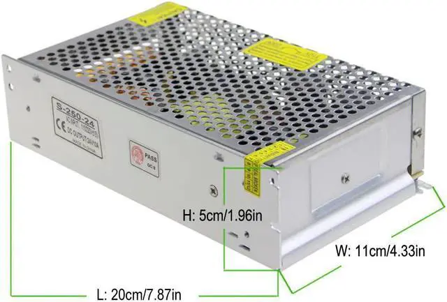 Alt view image 6 of 7 - ALITOVE DC 24V 10A 240W Power Supply Adapter Transformer Switch AC 110V/220V to DC 24V 10amp Universal Regulated Switching Converter for LED Strip Light CCTV Camera Security System Computer Project
