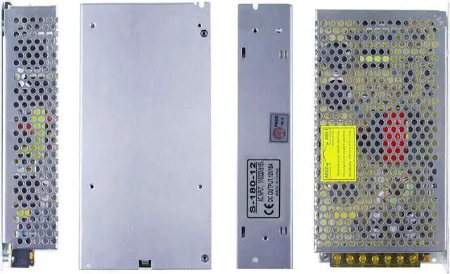 Alt view image 6 of 7 - 12V 15A 180W Power Supply Transformer Switch AC 110V / 220V to DC 12V 15amp Switching Power Adapter Converter LED Driver for LED Strip Light CCTV Camera Security System