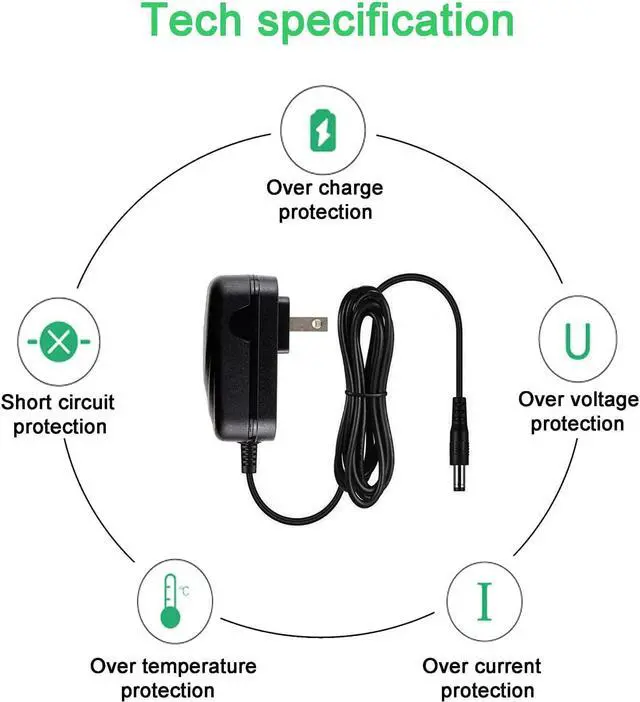 Alt view image 4 of 7 - MyVolts 12V Power Supply Adaptor Compatible with/Replacement for G-Project JDA0301200200WUS PSU Part - US Plug