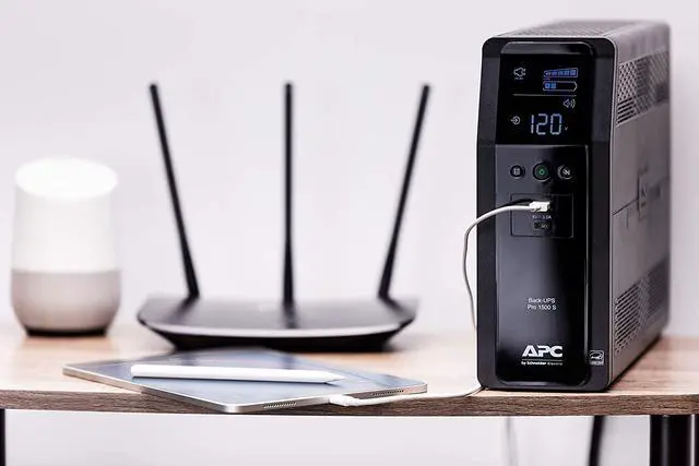 Alt view image 4 of 7 - APC UPS, 1500VA Sine Wave Battery Backup & Surge Protector, BR1500MS2, 2 USB Charger Ports, 600VA UPS Backup Power Supply, BE600M1