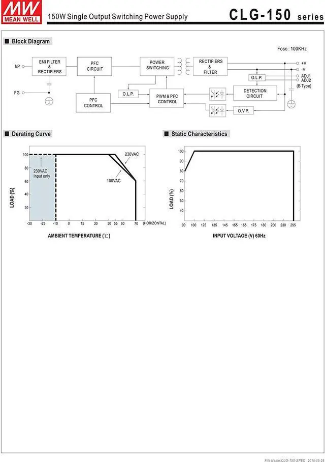 Alt view image 5 of 6 - CLG-150-24 AC-DC Power Supply Enclosed LED Single Output 24V