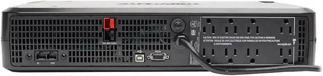 Alt view image 2 of 6 - Tripp Lite SMART1500LCDXL 1500VA Smart UPS Back Up, 900W Rack-Mount/Tower, LCD, AVR, Extended Runtime Option, USB, DB9, 3 Year Warranty & Dollar 250,000 Insurance Black