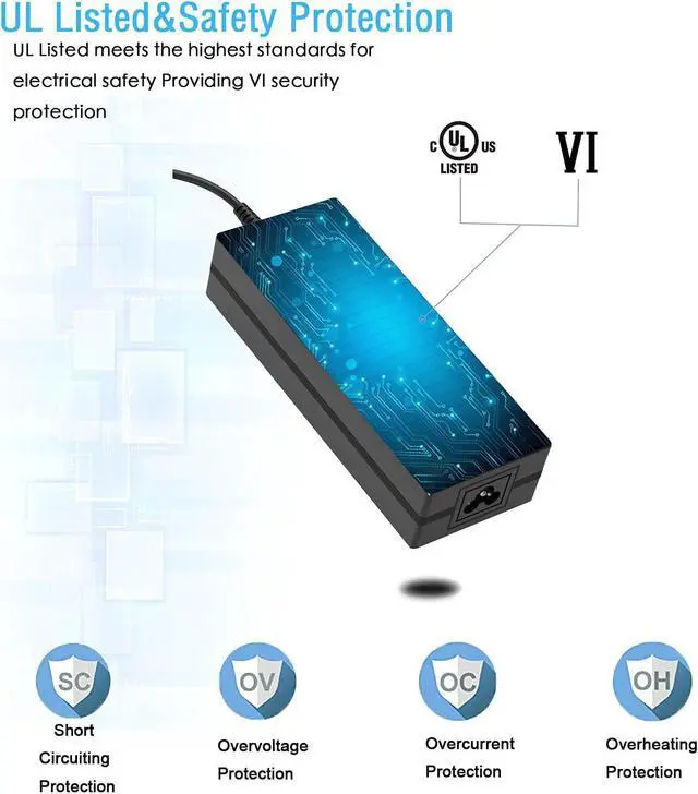 Alt view image 2 of 7 - 150W Charger Fit for HP Omen, Zbook, Pavilion Gaming Series Laptop (Not Fit for 200W 230W Chargers)