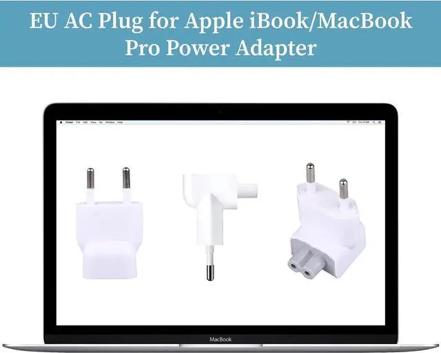 Alt view image 2 of 7 - Interchange AC Adapter Power Plug - Apple Compatible Adapters for iBook MacBook Pro Replacement L-Tip Connector Fast Charger for Cable Mac Book Battery Power Supply Laptop Accessories