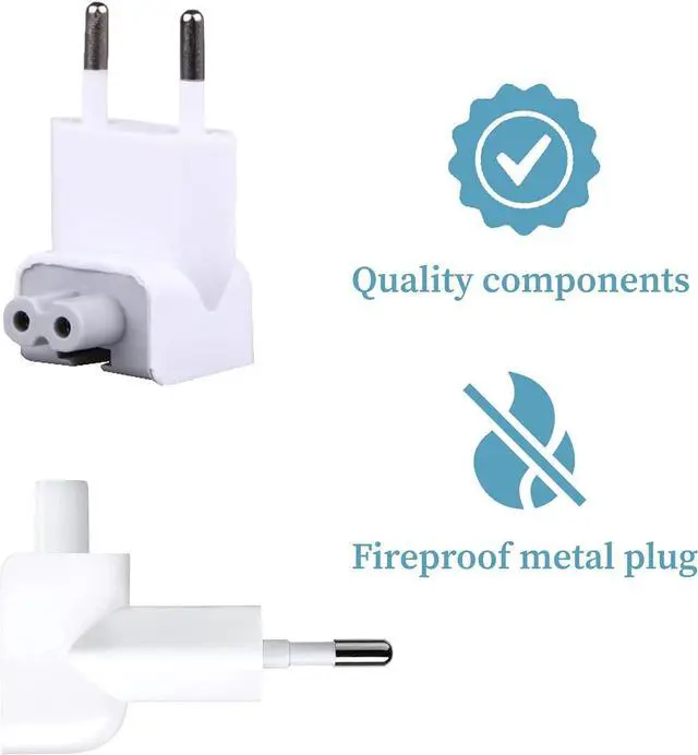 Alt view image 4 of 7 - Interchange AC Adapter Power Plug - Apple Compatible Adapters for iBook MacBook Pro Replacement L-Tip Connector Fast Charger for Cable Mac Book Battery Power Supply Laptop Accessories