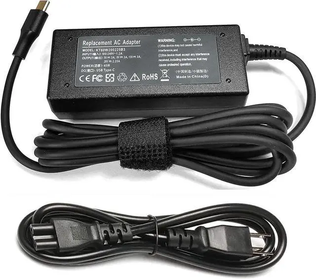 Alt view image 3 of 7 - 45W USB-C Docking Station AC Charger for Lenovo ThinkPad T480 T480s T580 T580s 4x20m26268 Chromebook 100e 300e 500e c330 c340 s330 E480 E580 L380 Yoga A485 T490 Laptop USB C Power Supply Adapter Cord