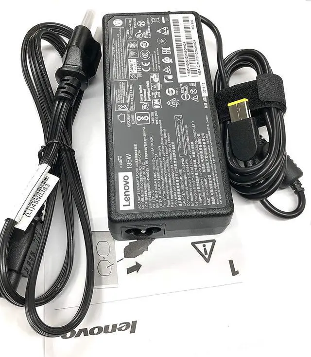Alt view image 2 of 7 - New Genuine Laptop Charger 135W 20V 6.75A Slim Tip ADL135NDC3A (888015027) AC Adapter Power Supply,Black 3 Prong Power Cord forLenovo G510 G5005 Y50-70 Y50P-70 Y520-15 Y700-14 Y700-17 Y70-70 ideapad