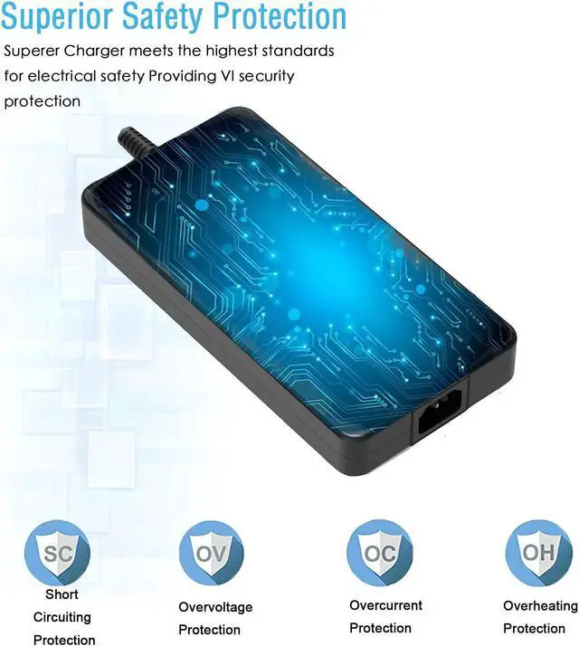 Alt view image 4 of 6 - 230W AC Charger Fit for Acer Predator Helios 300 PH315-53-72XD PH315-53-781R PH315-53-7426 PH315-54 Triton 500 PT515-52 PT515-52-71K5 52-73L3 52-77P9 ConceptD 7 CC715-71 CC715-91P Laptop Power Adapter