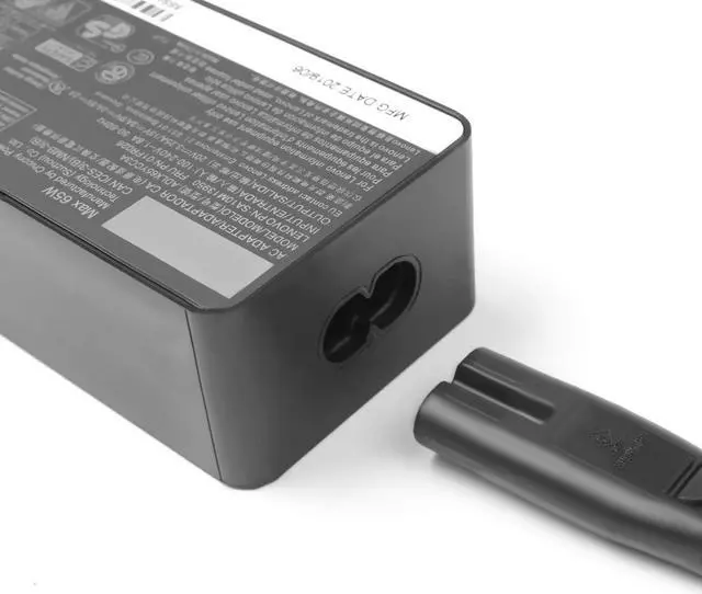 Alt view image 3 of 6 - 2 Prong 65w USB-c ac Adapter for Lenovo thinkpad Charger T480 T480s T490 T490s T495 T495s T580 T590 E480 E490 E490s E495 E580 E590 E595 X1 Carbon X395