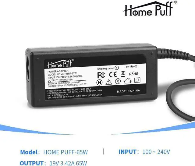 Alt view image 4 of 7 - 65W Laptop Charger Fit for Acer Aspire E15 E1 F15 ES1 E5-553 E5-575 Acer Chromebook 11 13 14 15 R11 CB3 CB5 C720 C720P C740 AC Power Adapter Supply CorD1