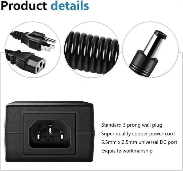 Alt view image 4 of 7 - SHNITPWR 12V 6A AC DC Power Supply Adapter Converter 100V~240V AC to DC 12 Volt 6 Amp 72W LED Driver Transformer with 5.5x2.5mm Plug for 5050 3528 LED Strip 3D Printer CCTV Security System LCD Monitor