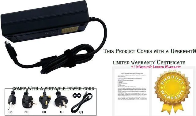 Alt view image 3 of 5 - UpBright 4-Pin DIN 19.5V 6.15A 120W AC/DC Adapter for Targus ACP71USZ Item 50 Reg ACP71 USB 3.0 Dual Video Docking Station Super Speed DualVideo Dock 4-Prong Power Supply Cord Charger PSU(NOT 3-Pin)