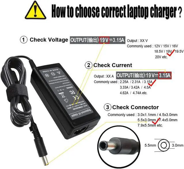 Alt view image 3 of 7 - 60W 19V 3.15A AC Charger for Samsung R730 R430 R480 R580 RV511 RV520 NP-QX410 NP305V5A NP350V5C NP300V5A NP510R5E NP470R5E AD-6019R CPA09-004A ADP-60ZH Power Supply
