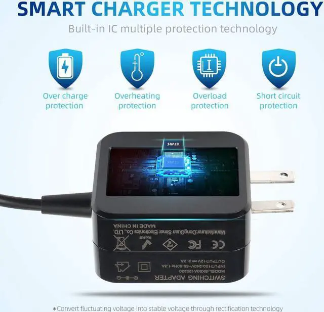 Alt view image 4 of 6 - 26W 12V 2.2A Laptop Adapter Charger PA-1250-98 for Samsung Chromebook 3 2 303C 500C 501C 503C XE500C13 XE303C12 XE501C13 XE500C12 XE503C12 XE503C32 W14-026N1A BA44-00322A Power Supply Cord