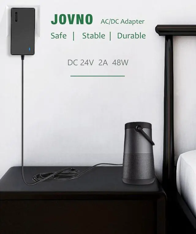 Alt view image 2 of 6 - JOVNO 24V 2A Power Supply Adapter DC 24 Volt 2amp 48W AC/DC Converter 1.8A 1.75A 1.6A 1.5A 1.25A 1.2A Transformer LED Driver 100-240V AC in 5.5x2.5mm Plug for LED Strip DC Pump CCTV Camera