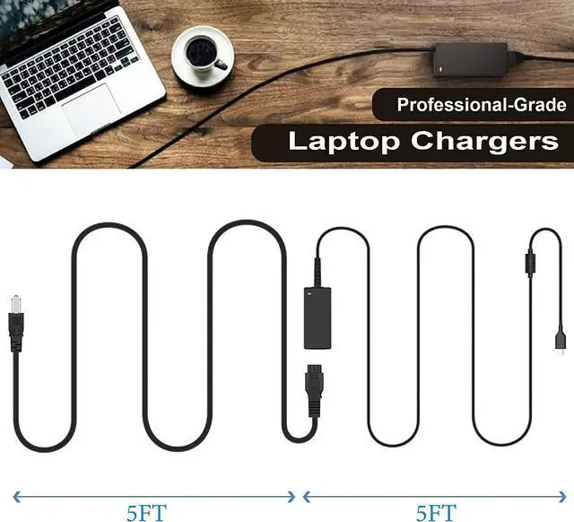Alt view image 7 of 7 - 65W 45W Type C USB C Laptop Chromebook Charger Compatible with HP, Dell, Samsung, Asus, Lenovo, Acer, HP Chromebook 14 14A G5 11 11A G6 G7 G8 EE 11-AE000 14-CA000 Laptop AC Adapter Power Cord