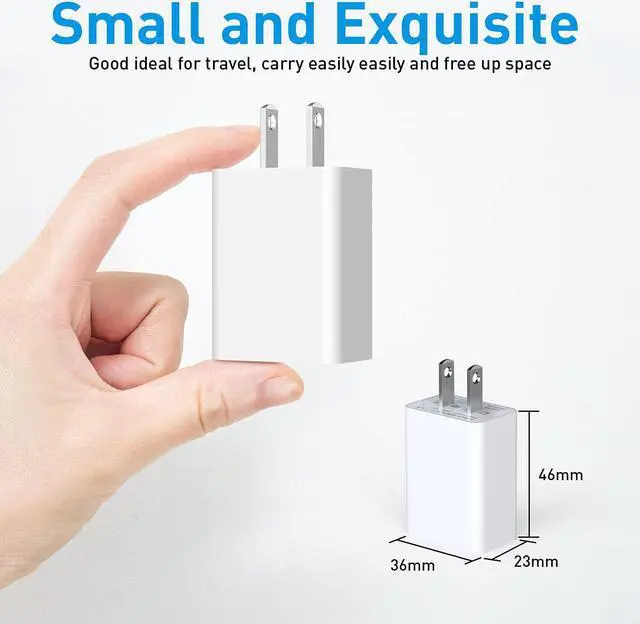 Alt view image 2 of 7 - 4-Pack USB Wall Charger USB Wall Plug 5V 2.1A AC Power Adapter Compatible with Smart Phones Smart Watches Small Game Consoles Cameras Audio Equipment and More Electronics Products