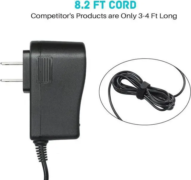 Alt view image 6 of 7 - Ac Dc Adapter for Brother P-Touch PT-D210 PTD 210 PTD220 PT-D200VP PTH110 Label Maker, UL Listed Power Supply Charger for Brother AD-24 AD-24ES AD-20 AD-30 (8.2?Ft?Long?Cord) - OEM