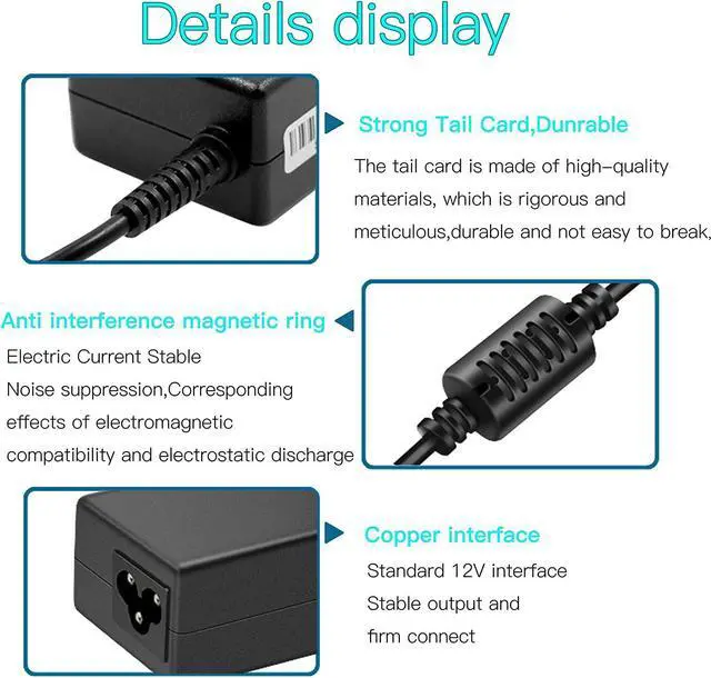 Alt view image 3 of 7 - 65W USB-C AC Adapter Laptop Charger for Lenovo ThinkPad T480 T480s T580 T580s Chromebook C330 S330 100e Yoga C930 C940 S730 720 730 910 920 13 Type C Power Supply Cord