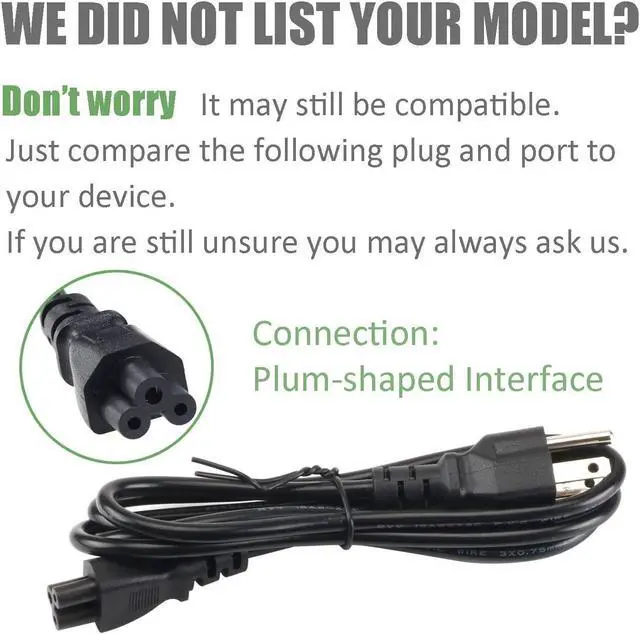 Alt view image 4 of 7 - 19V AC Adapter Power Cord Monitor for Acer LCD H236HL SA230 G276HL S230HL G246HL G206HQL S271HL S240HL G236HL S220HQL S202HL; Aspire E15 N15Q1 N16Q2 E5 E5-575 E5-521 R3 R3-471 Laptop Charger