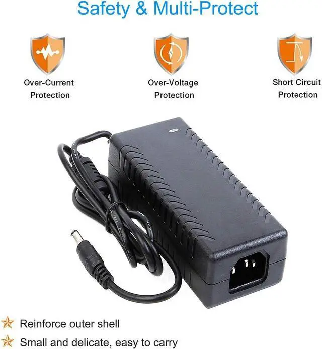 Alt view image 4 of 7 - 24V 2.5A Power Supply - AC DC 24V 2.5A Power Adapter AC/DC 60W Transformers Cord 5.5 x 2.5mm DC Plug Jack Connector 2.4A Compatible with 24Volt 0-2.5 Amp / 0-2500mA