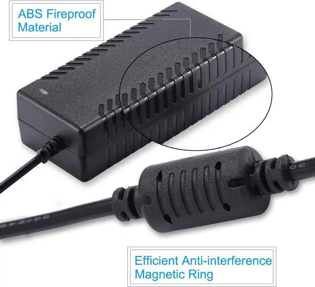 Alt view image 6 of 7 - 24V 2.5A Power Supply - AC DC 24V 2.5A Power Adapter AC/DC 60W Transformers Cord 5.5 x 2.5mm DC Plug Jack Connector 2.4A Compatible with 24Volt 0-2.5 Amp / 0-2500mA