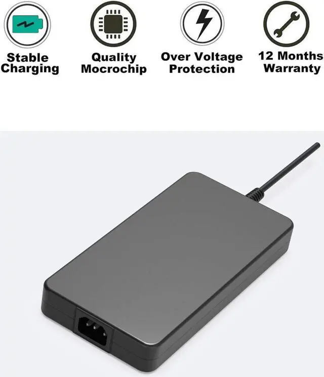 Alt view image 4 of 4 - 240W 180W AC Charger Fit for Dell Alienware M15 M17 R1 R2 R3 R4 R5 13 15 17 X51 M17X M18X Alienware Area-51m R2 G5 G7 GA240PE1-00 J211H PA-9E Precision M6800 M6500 M6600 M6700 M6400 Power Supply Cord