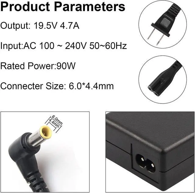 Alt view image 2 of 6 - Futurebatt 19.5V 4.7A 90W Laptop Power Supply AC Adapter Charger for Sony Vaio Series Laptop PCG-71912L PCG-21313L PCG-31311L PCG-31112L. etc.