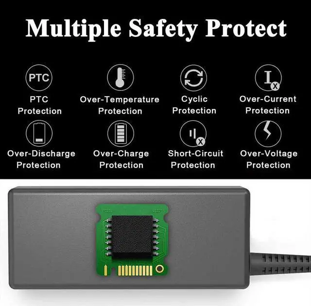 Alt view image 5 of 6 - 19.5V 3.33A 65W Laptop Charger Replacement for HP Elitebook 840-G3 850-G3 820-G3 745-G3 725-G3 755-G3 840-G4 820-G4 850-G4 840-G5 840-G6 PavilionX360, Envy, Spectre, ProBook Ac Adapter Power Cord