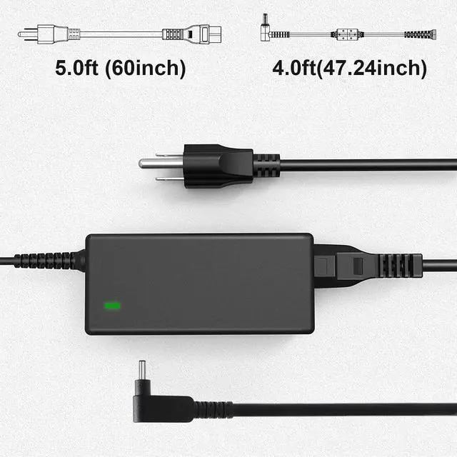 Alt view image 6 of 7 - 19V 3.42A 65W Replacement Laptop Battery Charger for Acer ChromeBook C720 C720P AC Adapter Power Supply Cord